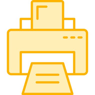 Yazıcı. Web simgesi basit illüstrasyon