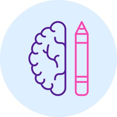 Beyin. Web simgesi basit illüstrasyon