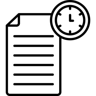 Zaman yönetimi vektör satırı simgesi