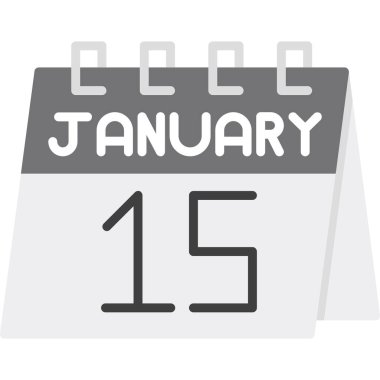 Takvim simgesi tasarımı, vektör illüstrasyonu