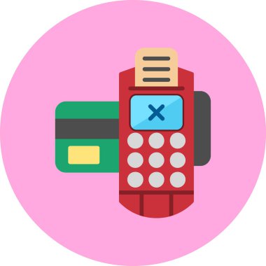 Kredi kartıyla. Basit resimleme