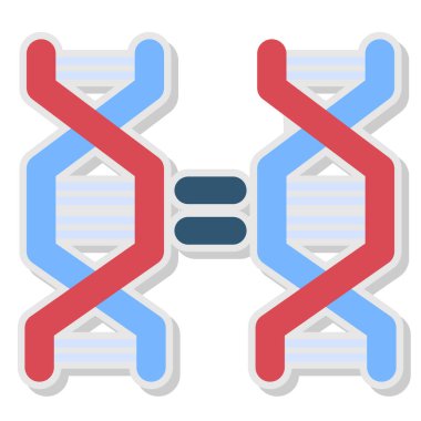 DNA vektör simgesi modern basit illüstrasyon