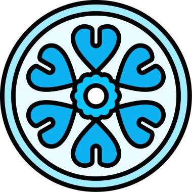 Çiçek. Web simgesi basit illüstrasyon