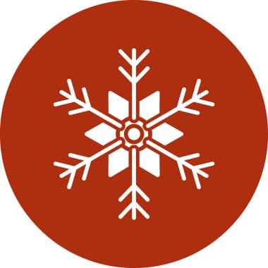 kar Tanesi simgesi vektör çizimi