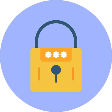 Kilit. Web simgesi basit tasarım