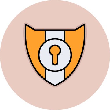 vektör kalkanı simgesi, basit ağ illüstrasyonu