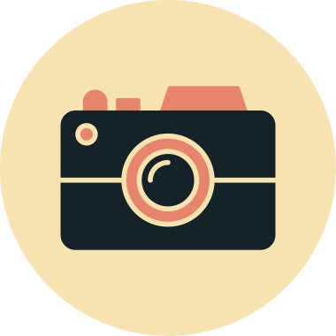 kamera simgesi vektör illüstrasyonu