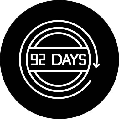 Siyah daire simgesinin vektör illüstrasyonu