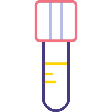 Test tüpü simgesi. Web için laboratuvar tüp vektör simgelerinin özet çizimi