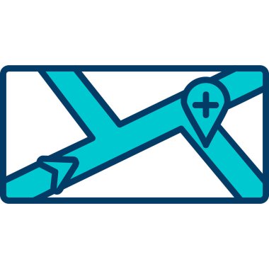 Harita işaretleyici simgesi, vektör illüstrasyonu