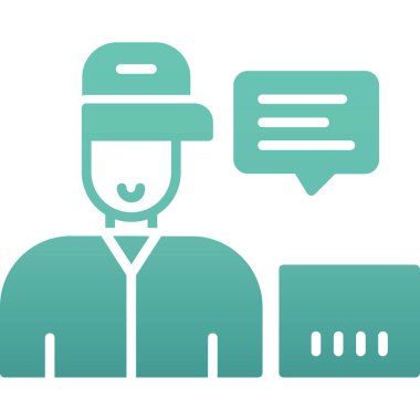 Müşteri servisi. Web simgesi basit tasarım