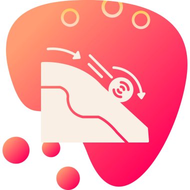 Bir kalp ve ok ikonuna sahip insan kafası, basit vektör çizimi