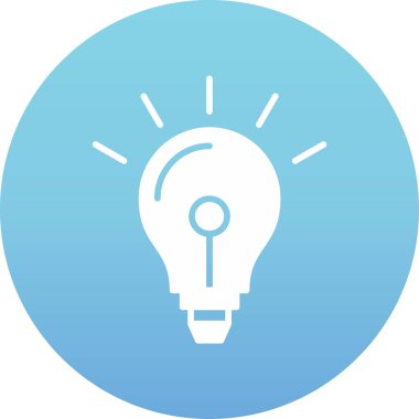 Ampul. Web simgesi vektör illüstrasyonu