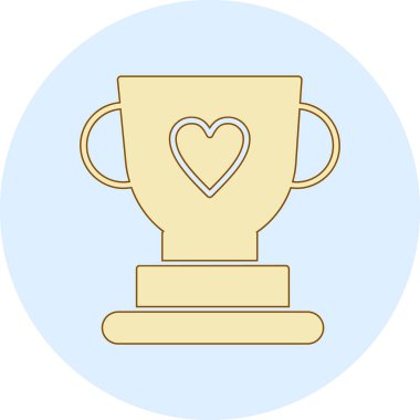 Kupa bardak düz vektör simgesi