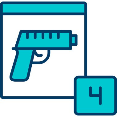 silah simgesi vektör illüstrasyonu