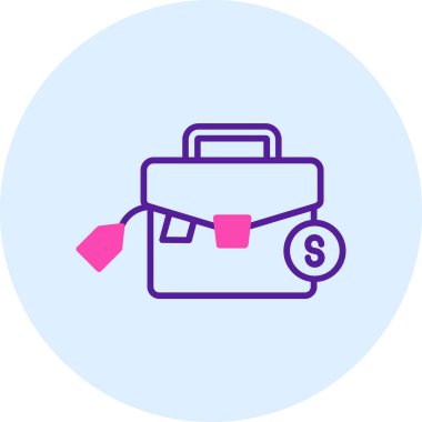 Çanta. Web simgesi basit illüstrasyon