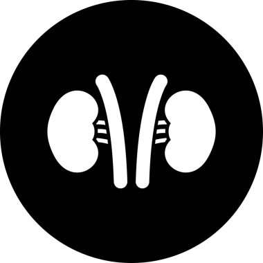 İnsan böbreği ikonu. Web için böbrek vektör simgelerinin ana hatları