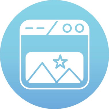 Web tasarımı için bir simgenin eşsiz vektör simgesi