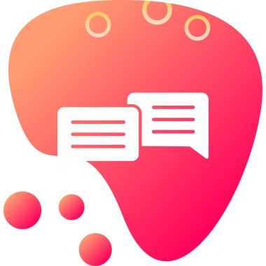 Sohbet simgesi vektör illüstrasyonu