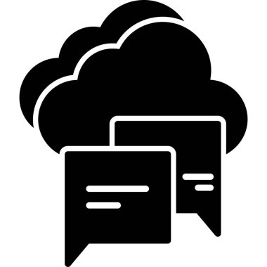 Bulut. Web simgesi basit illüstrasyon