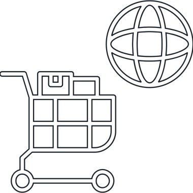 genel dağıtım servisi simgesi ana hat biçiminde