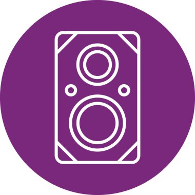 Eşsiz hoparlörler hoparlör vektör çizgisi simgesi