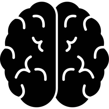 Beyin. Web simgesi basit illüstrasyon