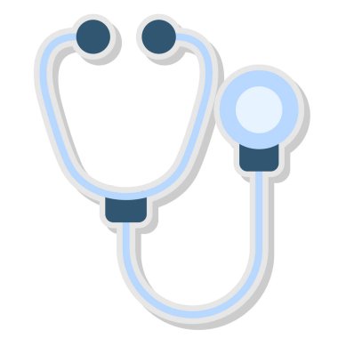 steteskop simgesi, düz tasarım biçimi