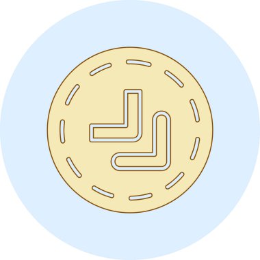 Para para birimi simgesi ile doldurulmuş ana hat biçimi