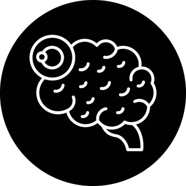 Moda tarzında izole edilmiş beyin simgesi