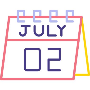 Takvim simgesi tasarımı, vektör illüstrasyonu