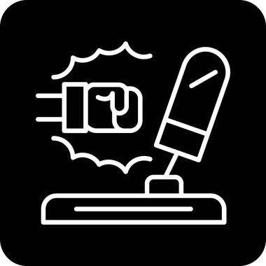 Bir fırça simgesinin vektör illüstrasyonu