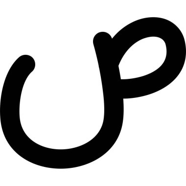 çizgi film doodle harf u