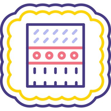 Kek. Web simgesi basit illüstrasyon