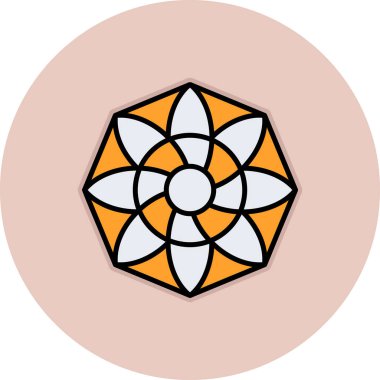 Çiçek. Web simgesi basit illüstrasyon