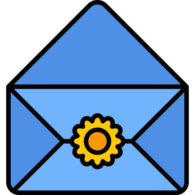 Mektup. Web simgesi basit illüstrasyon