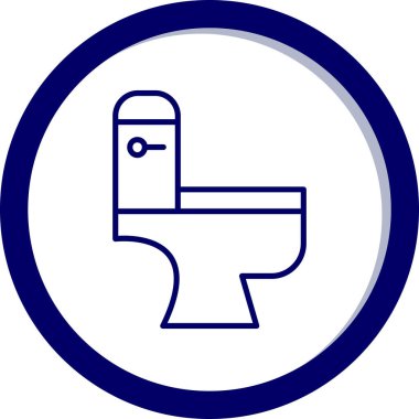 Mavi ve beyaz bir ikonun vektör illüstrasyonu