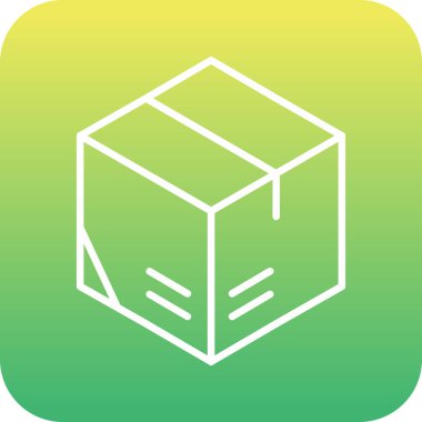 Küp simgesinin vektör illüstrasyonu