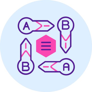 Bir b simgesinin vektör illüstrasyonu