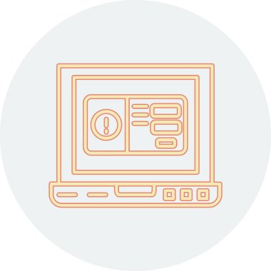 Modern dizüstü bilgisayar simgesinin vektör çizimi