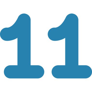 Mavi arkaplan üzerindeki beyaz 1 sayısının vektör illüstrasyonu