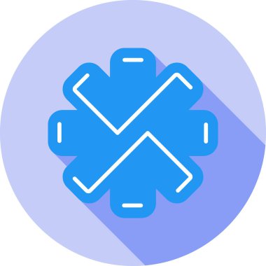 Haçlı bir haçın vektör illüstrasyonu