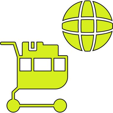 Yeşil bir traktörün vektör çizimi