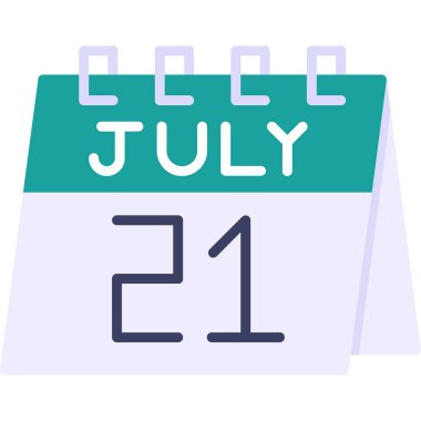 Temmuz 1 - takvim vektör simgesi - takvim