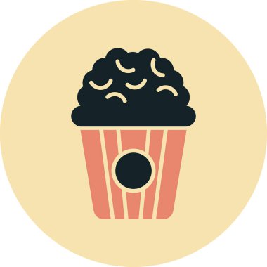 vektör cupcake düz simgesi