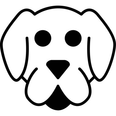 köpek simgesi vektör illüstrasyonu