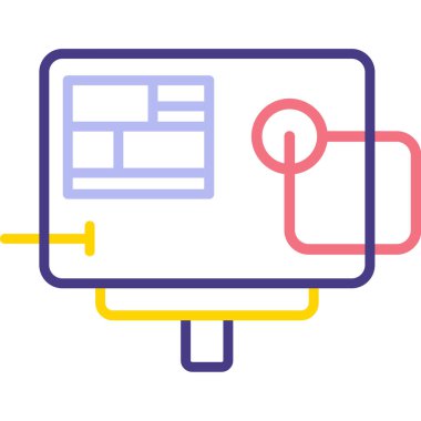 Tarayıcı. Web simgesi basit illüstrasyon