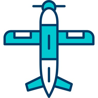 Uçak. Web simgesi basit illüstrasyon