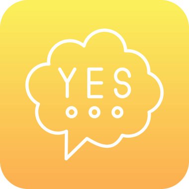 evet web simgesi vektör illüstrasyonu