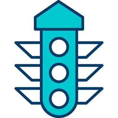 Trafik ışığı simgesi vektör illüstrasyonu